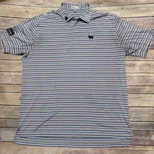 Scotty Cameron Peter Millar Bull Stripe Blue Red Polo Patch Circle T XL Summer